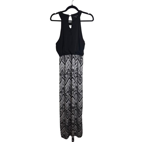 Black & White Halter Top Sleeveless Maxi Dress 🖤Size L 🖤 NWOT - Picture 4 of 7